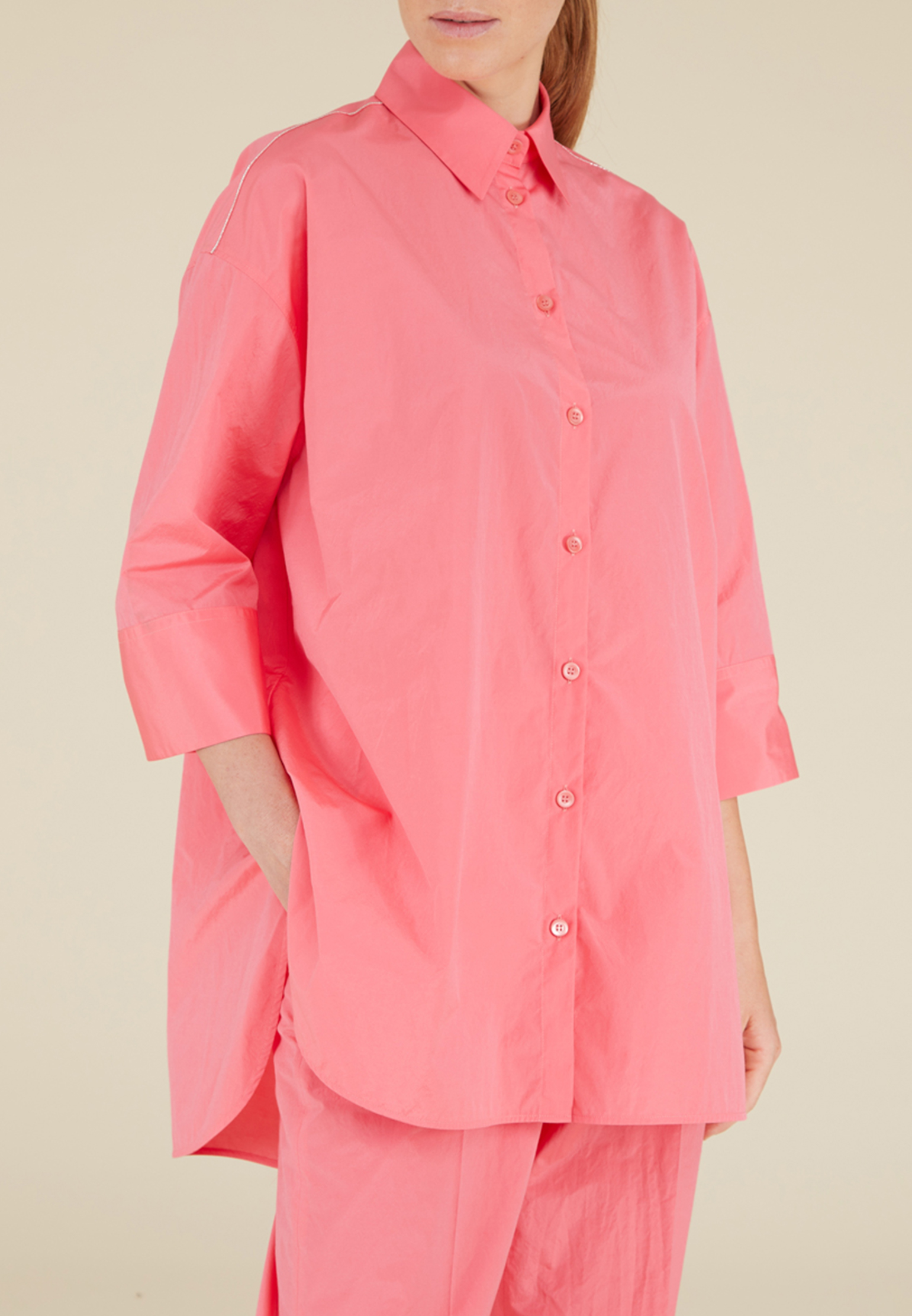 Рубашка PESERICO розового цвета