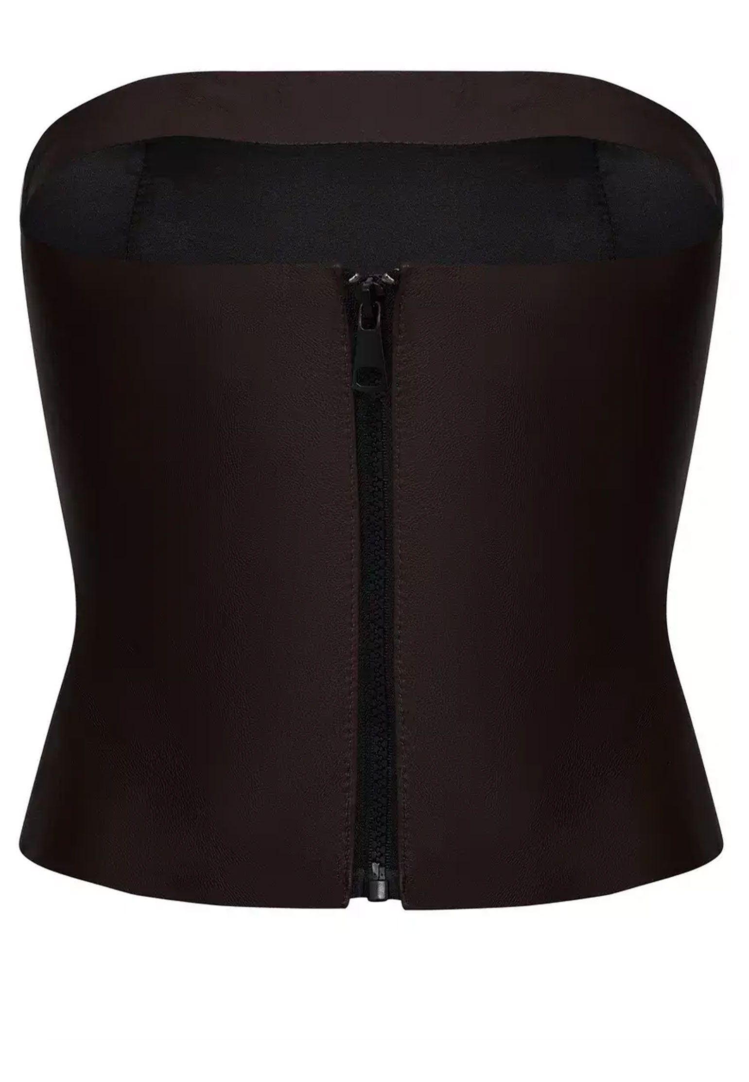 

Кожаный топ Бандо THE REAL BASE, Коричневый, Коричневый