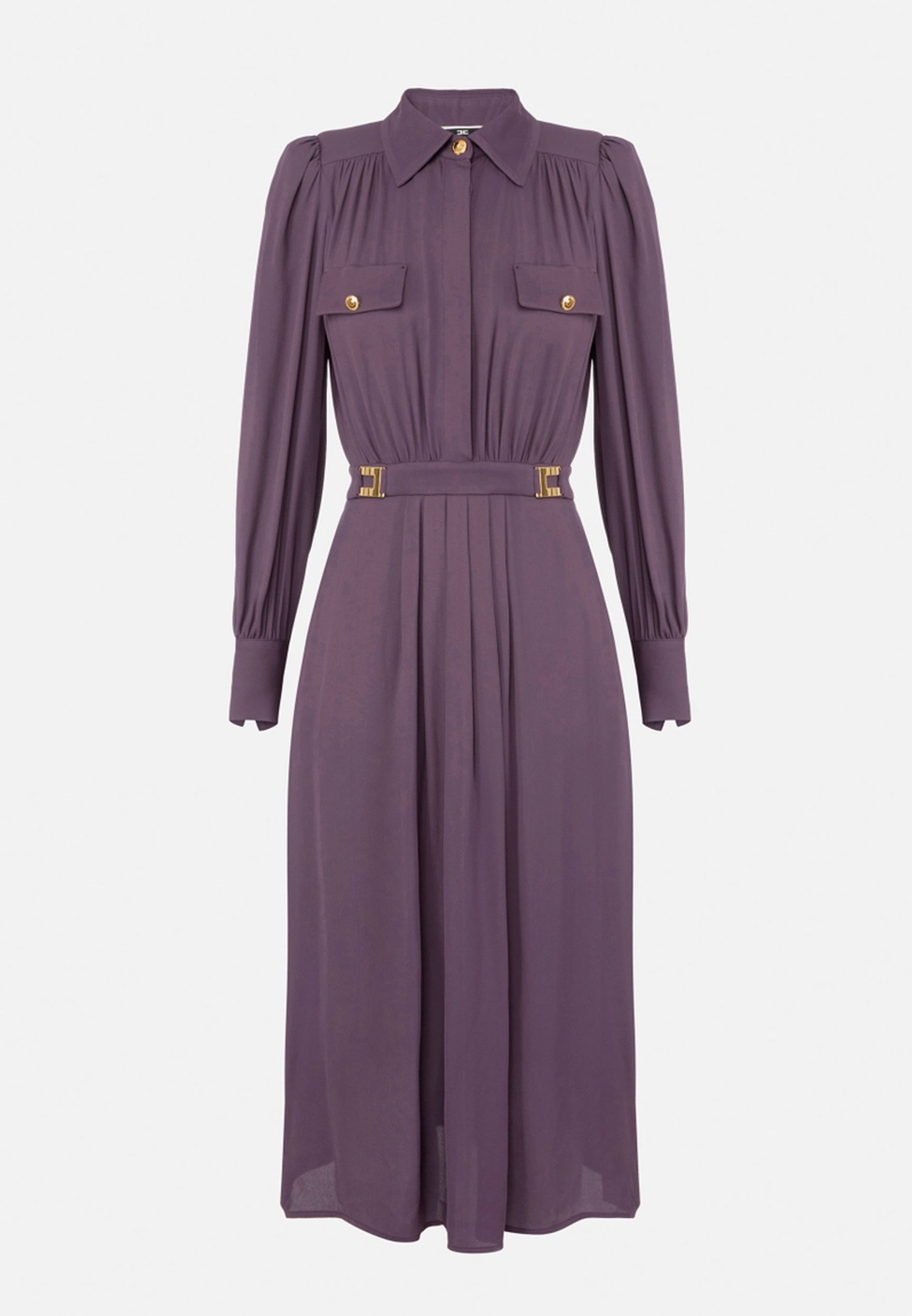 Платье ELISABETTA FRANCHI Фиолетовый, размер 46 163374 - фото 1