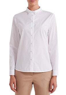 Белая рубашка из эластичного хлопка PESERICO