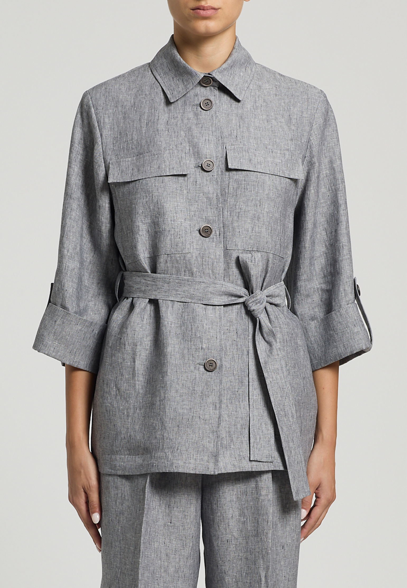 

Рубашка PESERICO, Серый, Серый