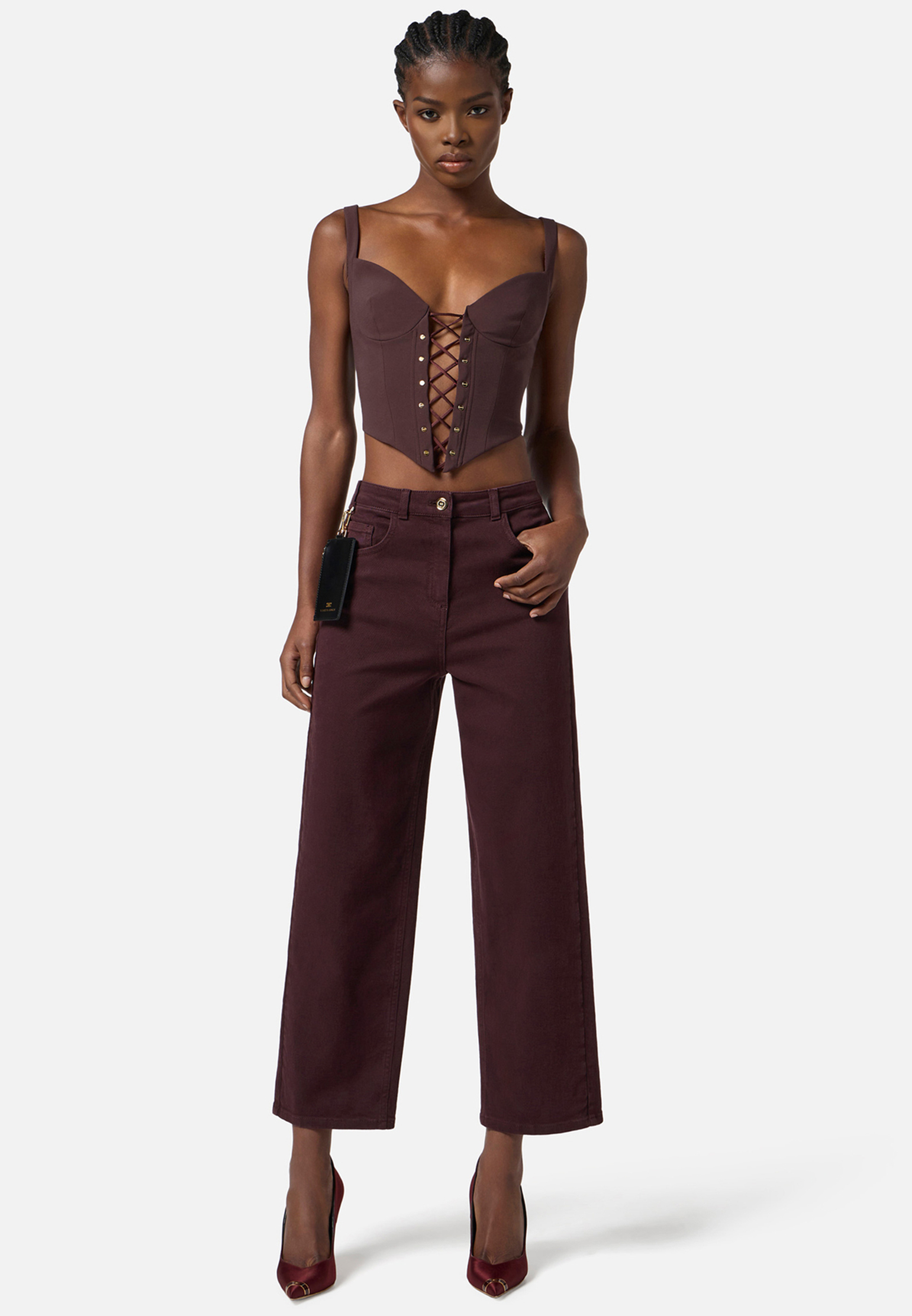 

Джинсы ELISABETTA FRANCHI, Бордовый, Бордовый