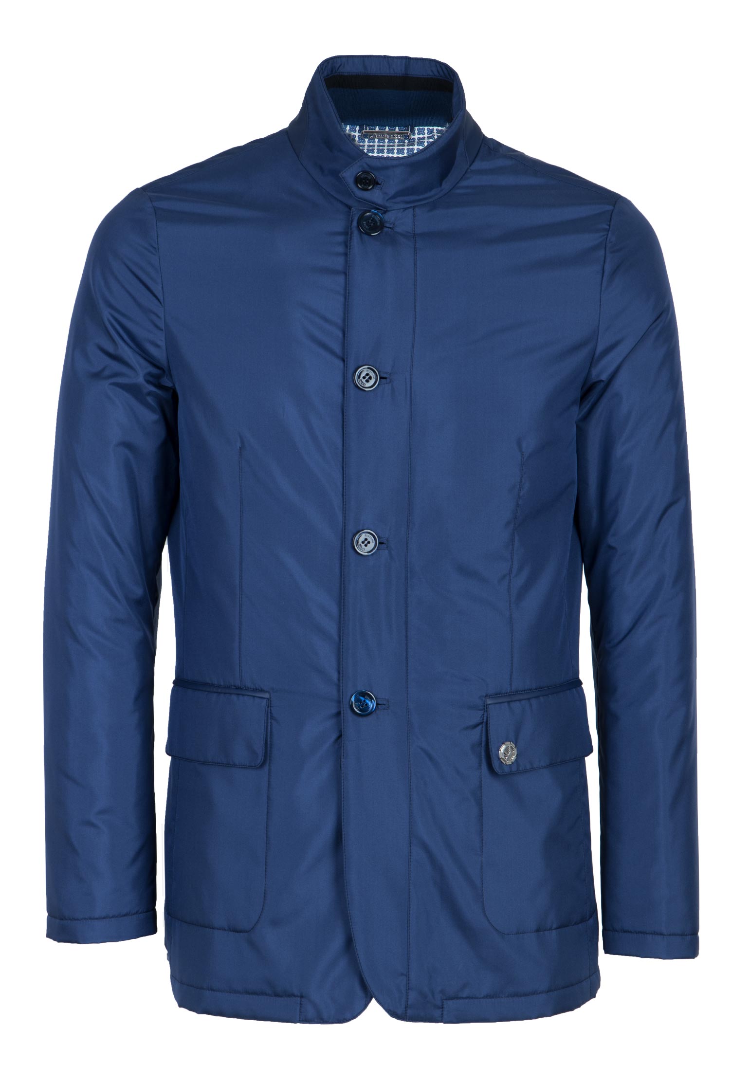 Шелковая куртка STEFANO RICCI голубого цвета