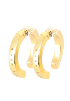 Золотые серьги-кольца с монограммой MM6 Maison Margiela