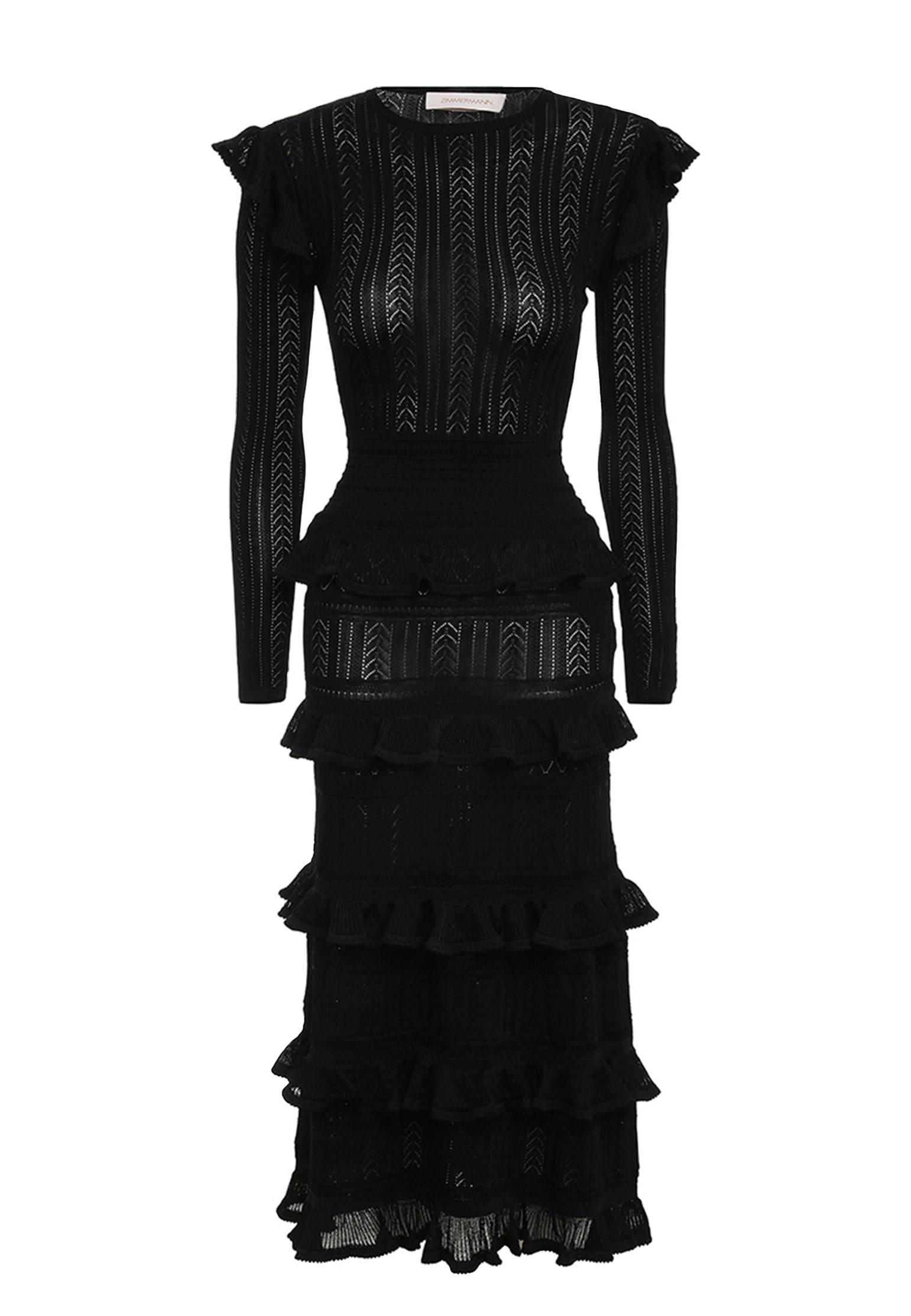 Платье ZIMMERMANN Черный, размер 1