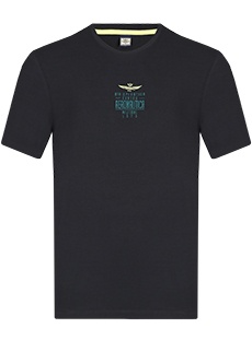 Хлопковая футболка с контрастной вышивкой AERONAUTICA MILITARE