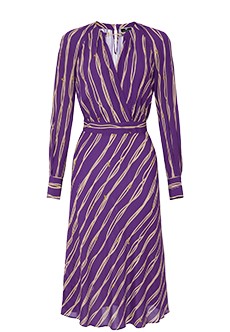 Фиолетовое платье с принтом ELISABETTA FRANCHI