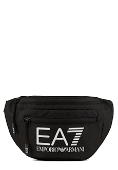 Черная поясная сумка из непромокаемой ткани EA7