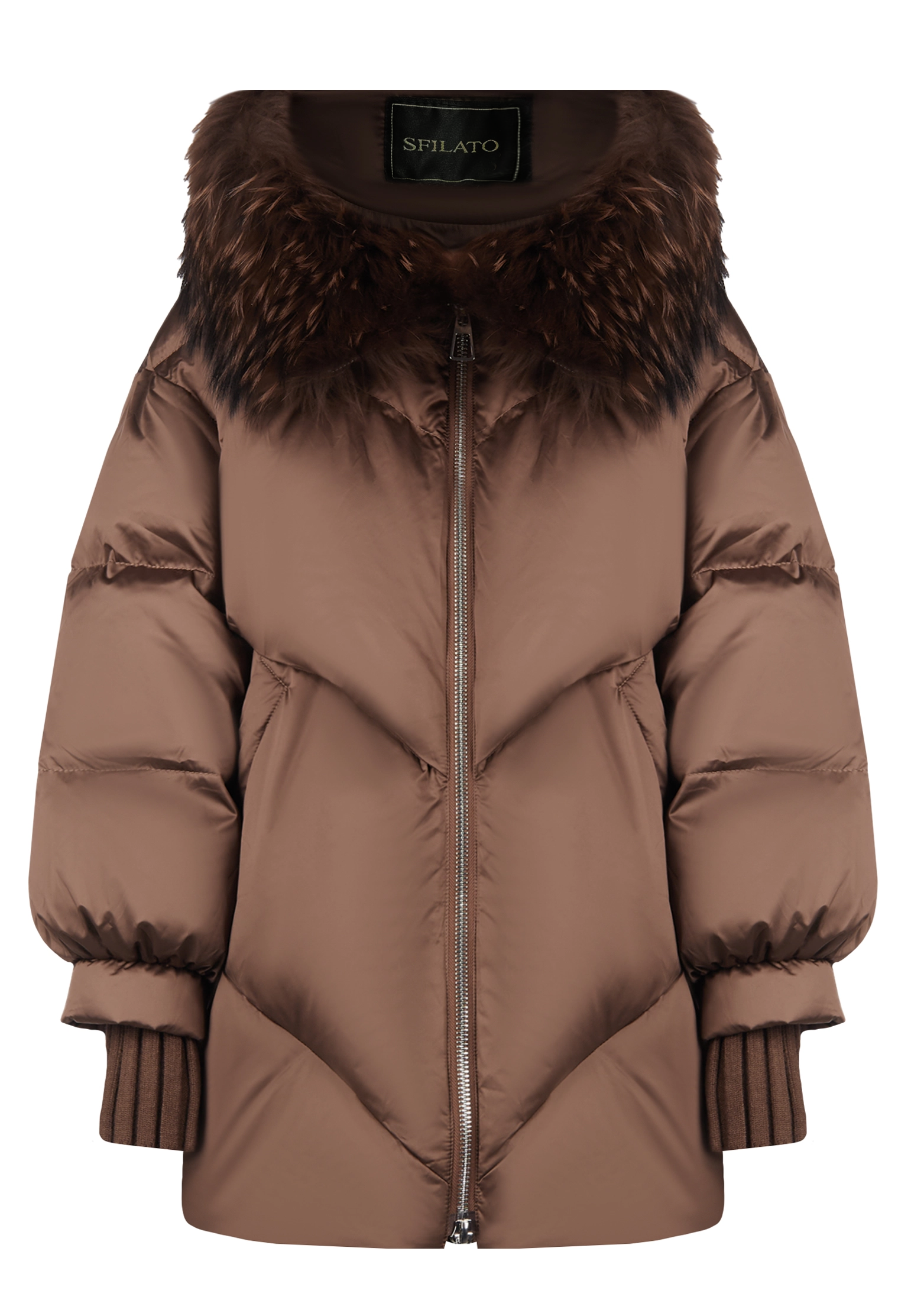 

Пуховик SFILATO, Коричневый, Коричневый