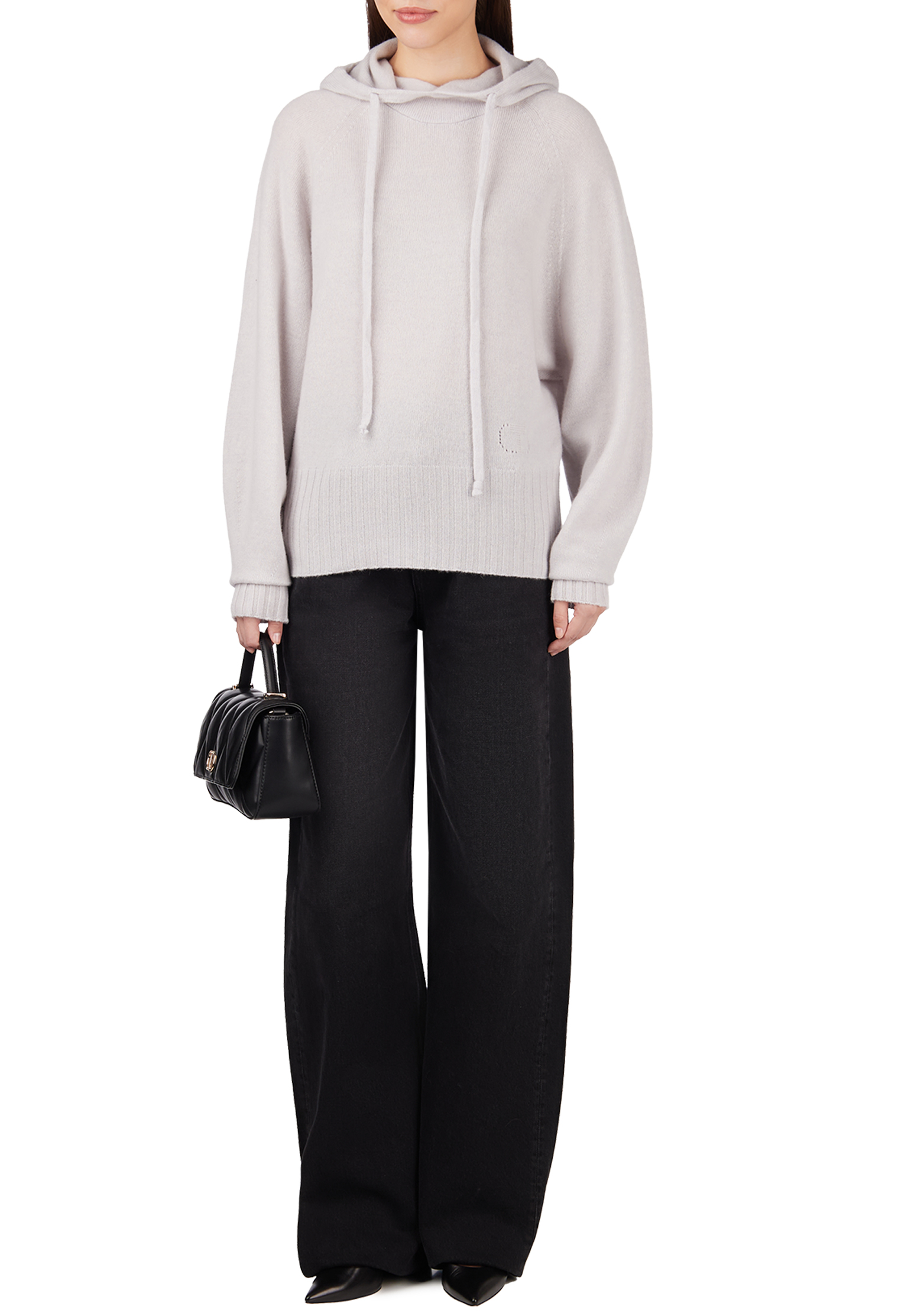 

Трикотажное худи TWINSET Milano, Серый, Серый