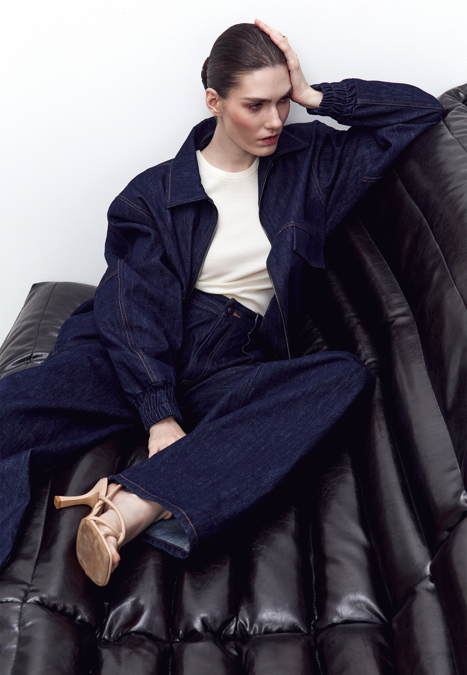 

Джинсы на высокой посадке Gabrielle AZUR, Синий, Синий