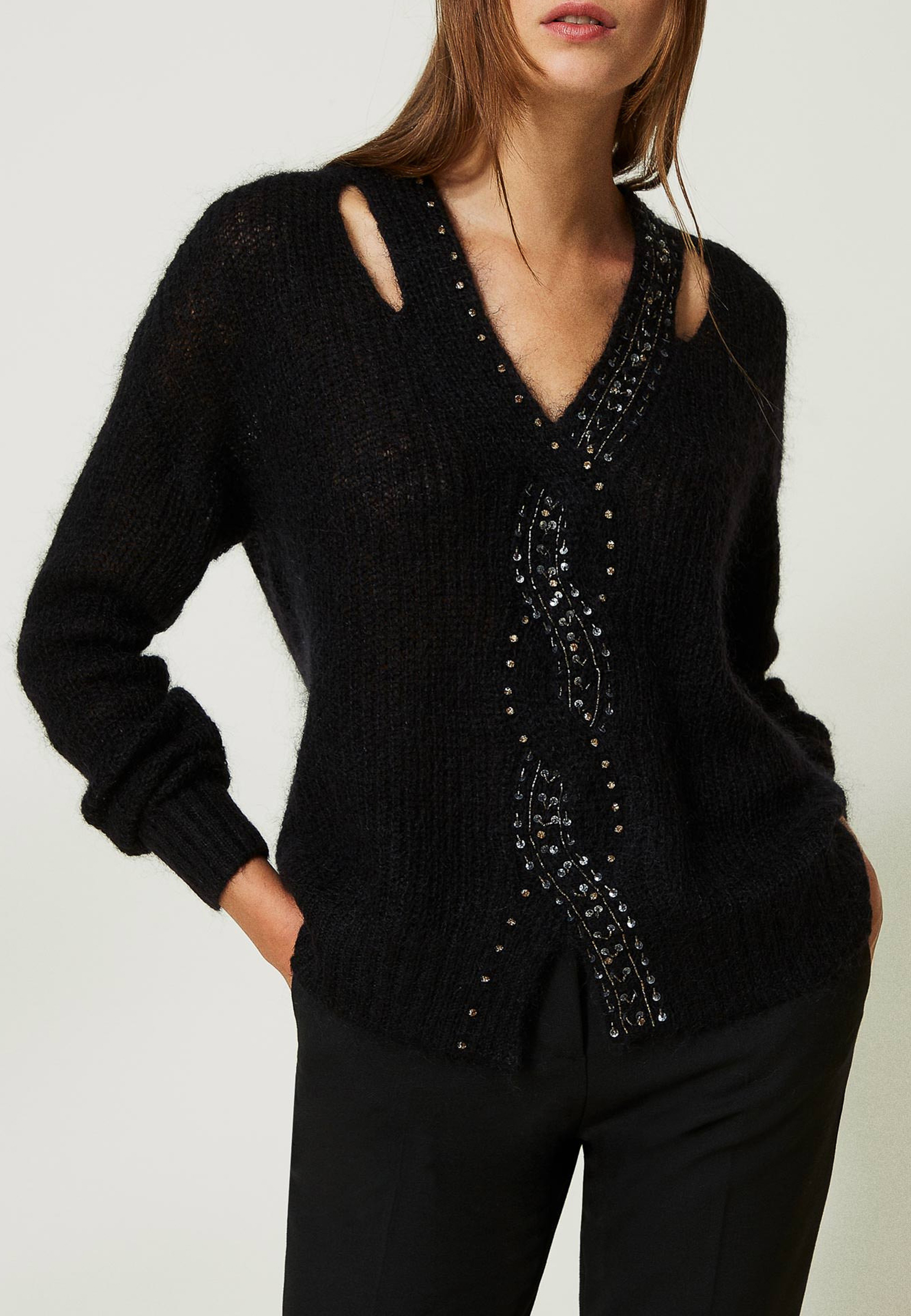 Пуловер TWINSET Milano Черный, размер M 164888 - фото 1