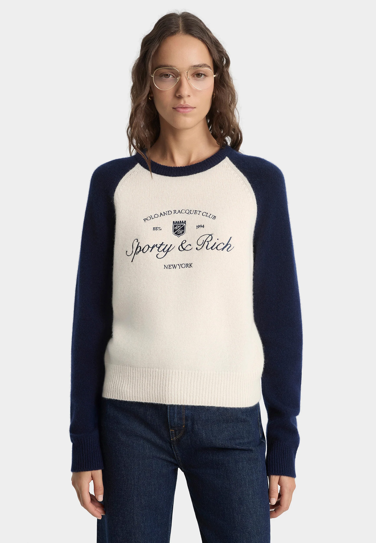 

Пуловер SPORTY&RICH, Бежевый, Бежевый