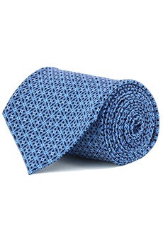 Голубой галстук с узором STEFANO RICCI