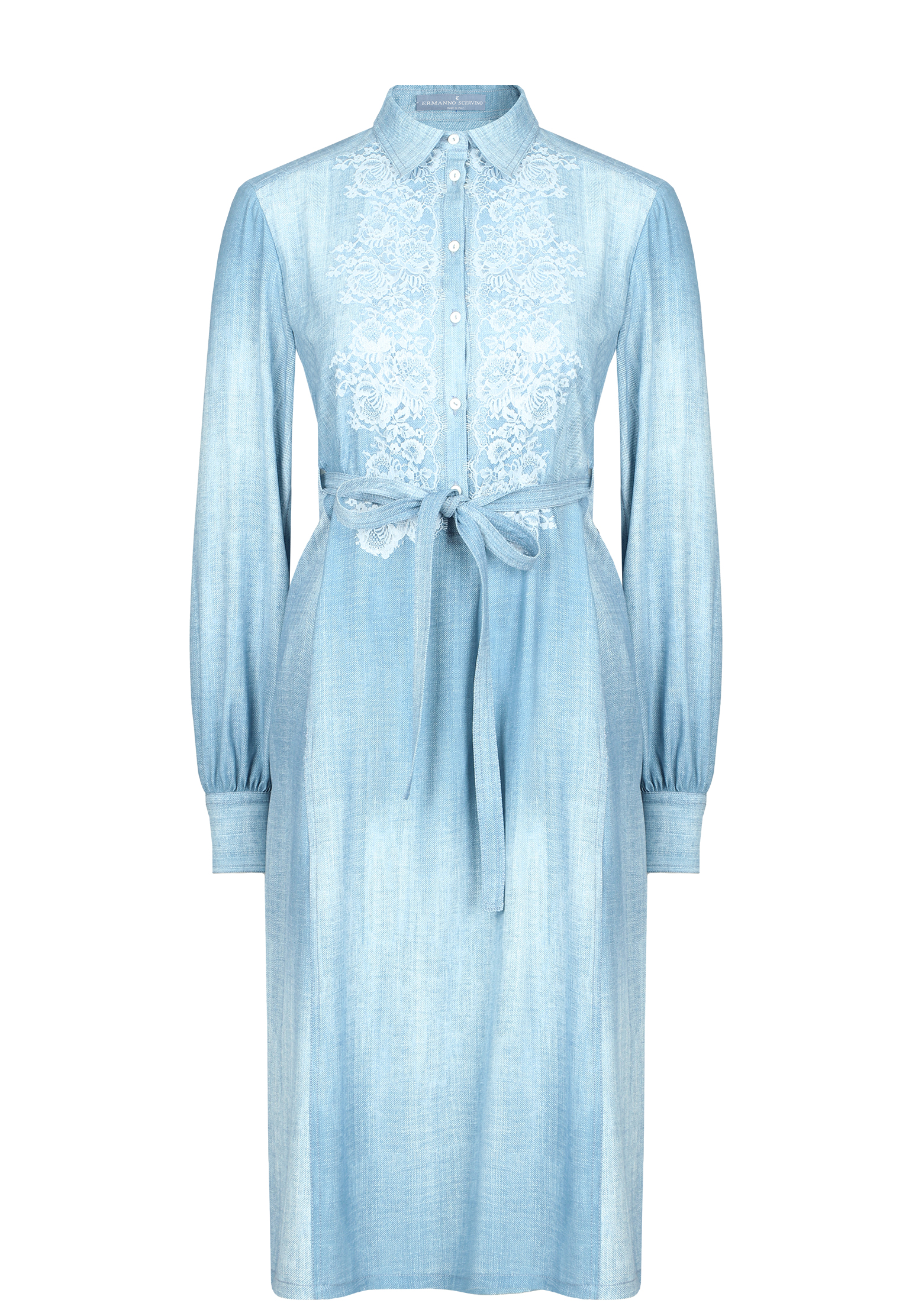 Платье ERMANNO SCERVINO Голубой, размер 46 150318 - фото 1