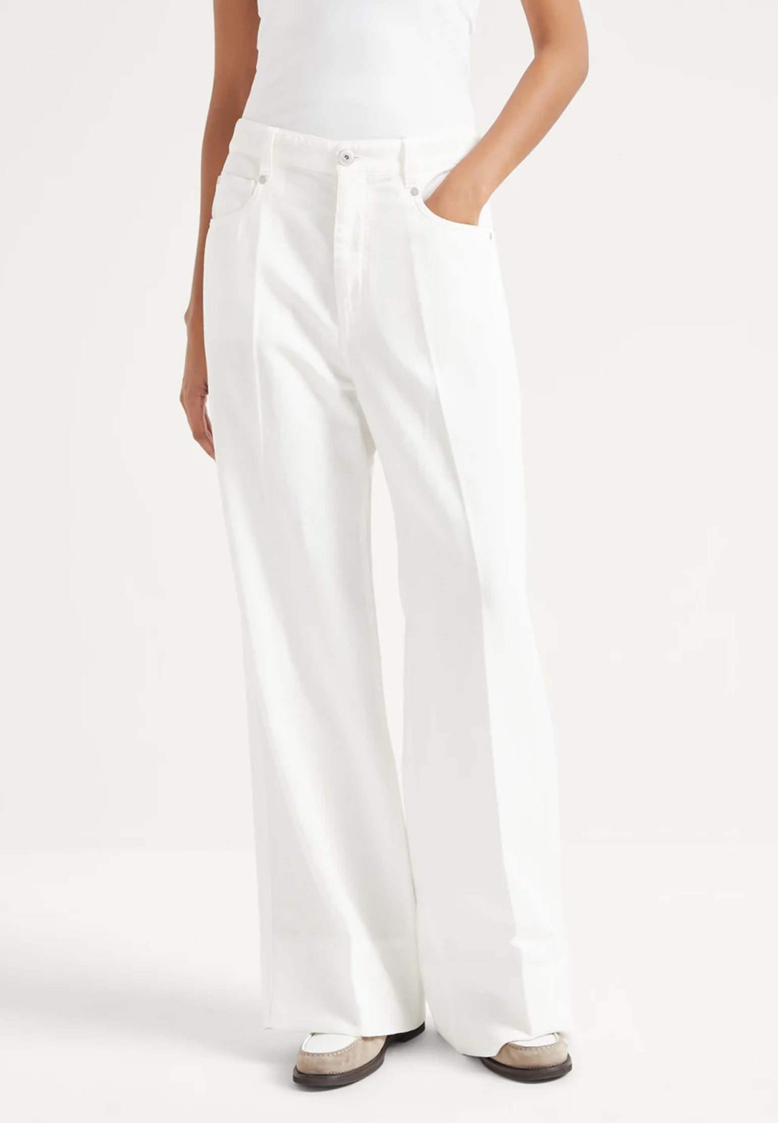 

Брюки BRUNELLO CUCINELLI, Белый, Белый