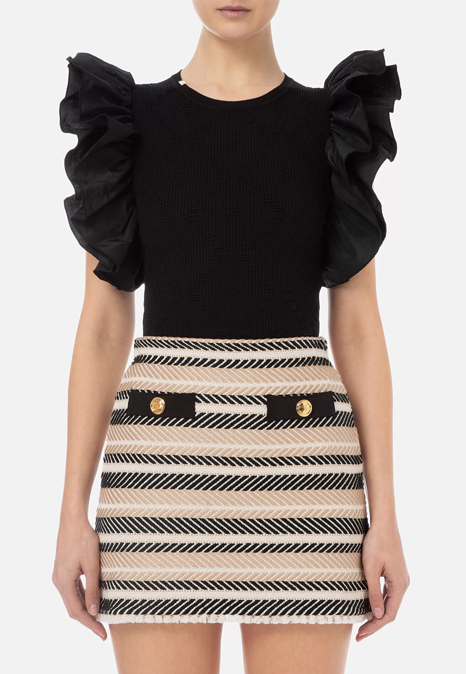 

Топ ELISABETTA FRANCHI, Черный, Черный