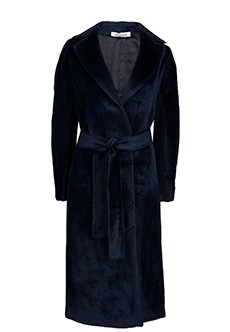 Темно-синее шерстяное пальто TERESA TARDIA