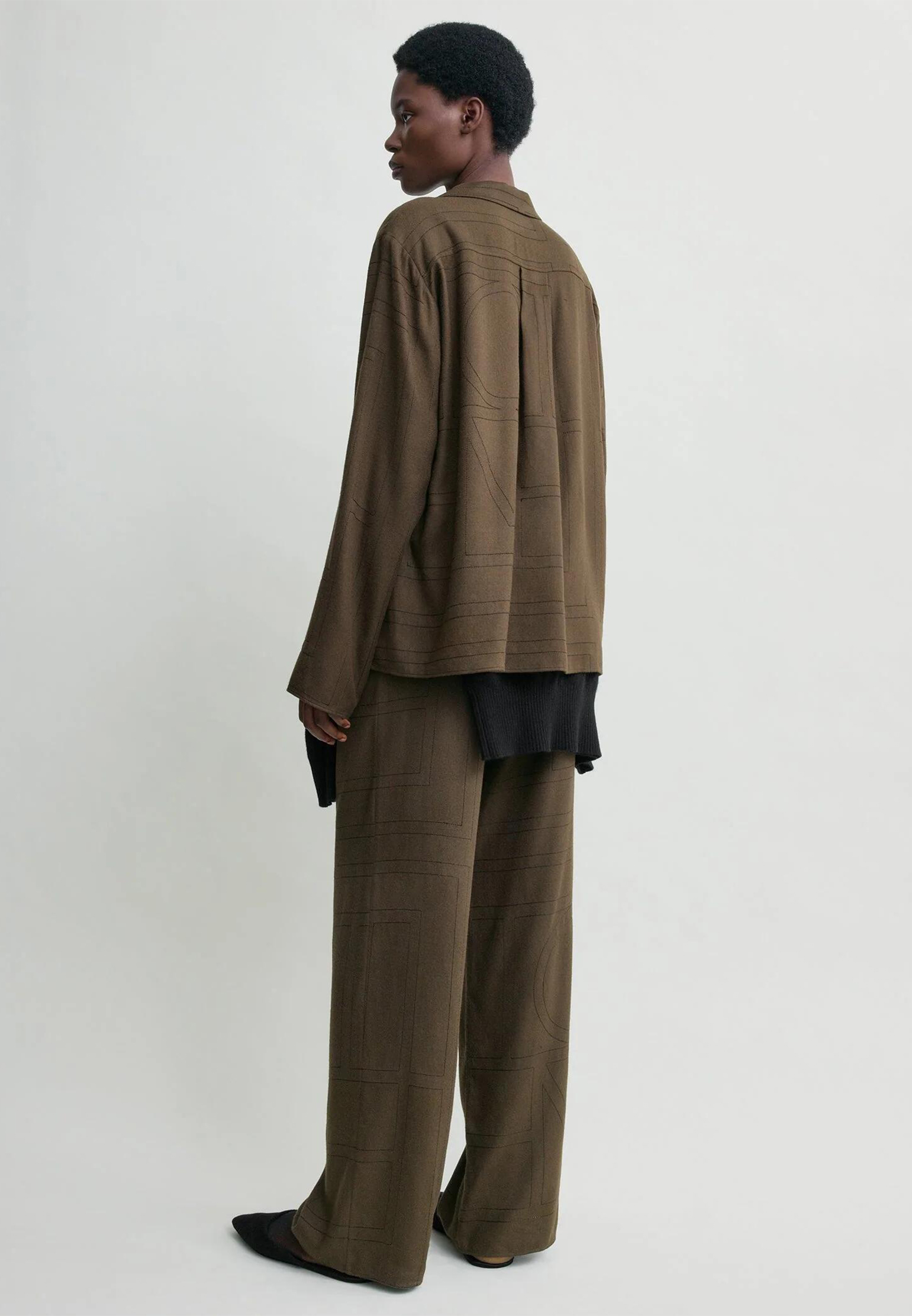 

Рубашка TOTEME, Коричневый, Коричневый