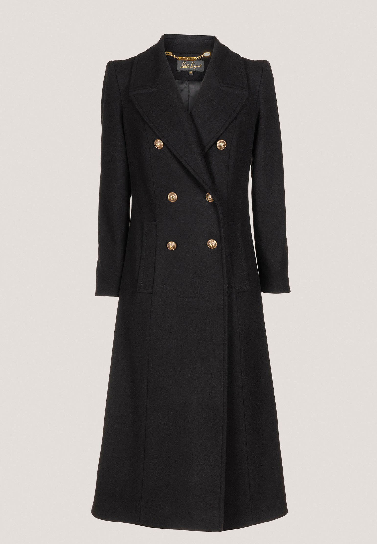Пальто LUISA SPAGNOLI Черный, размер 44