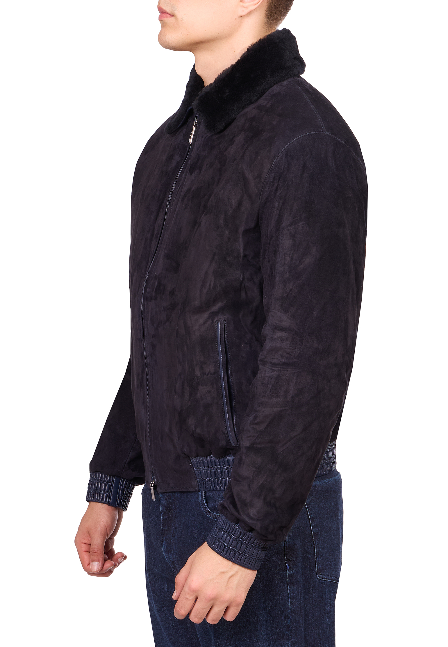 

Куртка замшевая ZILLI, Синий, Синий