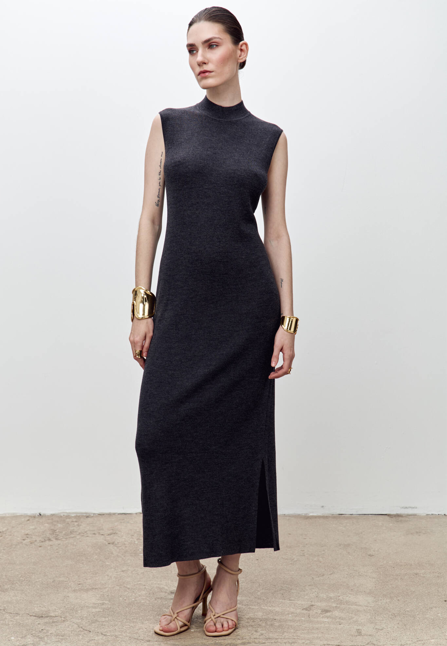 

Платье длины макси AZUR, Серый, Серый