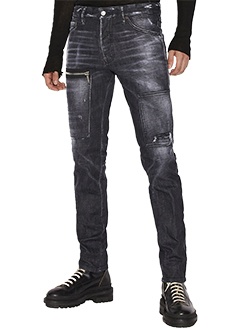 Зауженные джинсы с потертостями DSQUARED2