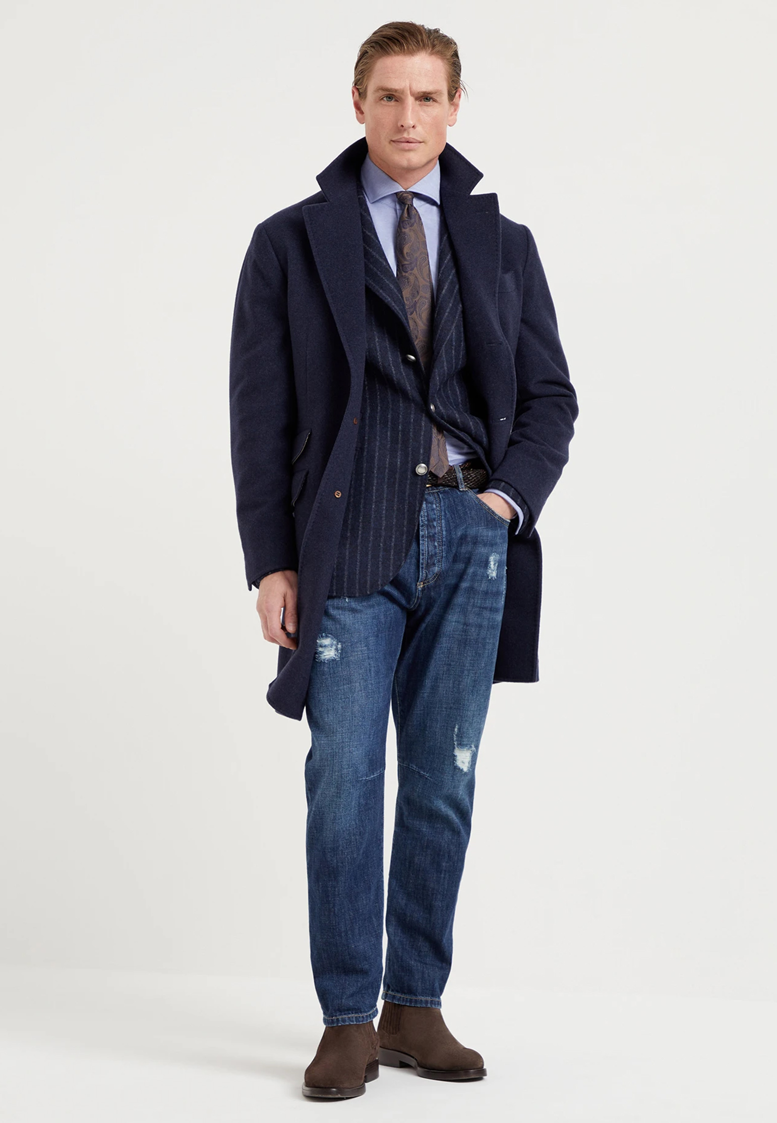 

Рубашка BRUNELLO CUCINELLI, Голубой, Голубой