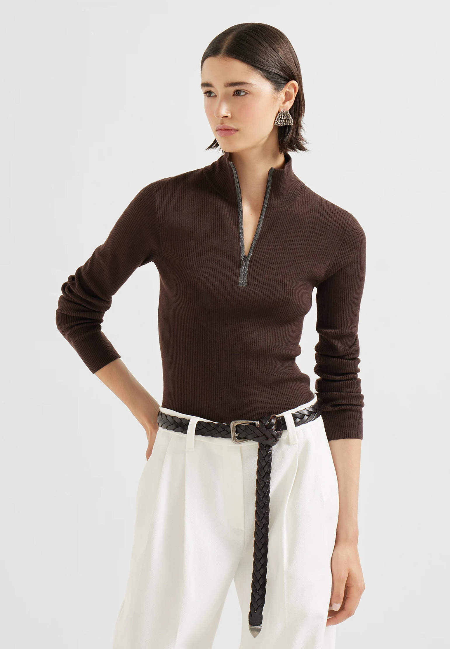 

Джемпер BRUNELLO CUCINELLI, Коричневый, Коричневый