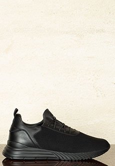Черные кожаные кроссовки STEFANO RICCI
