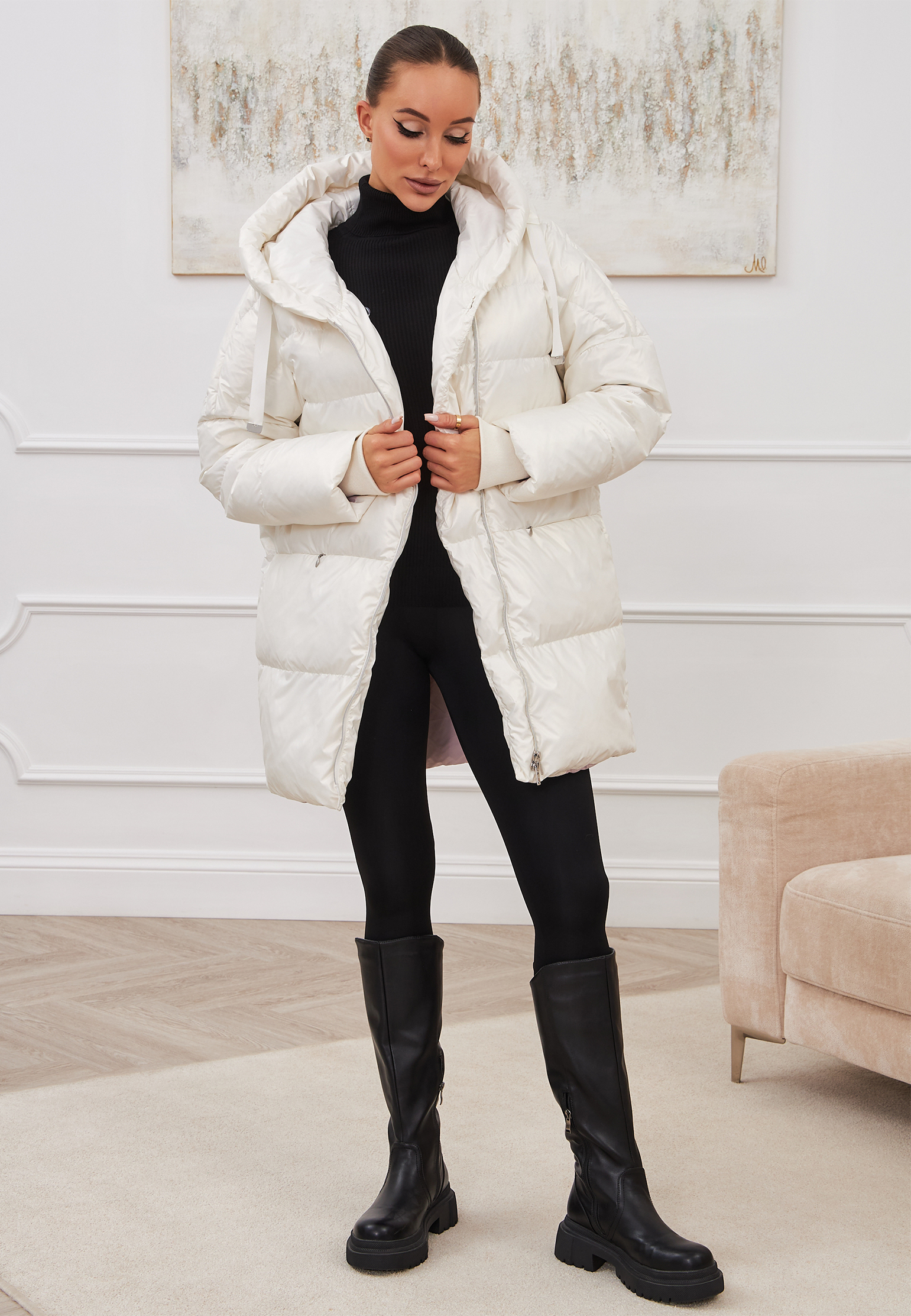 

Пуховик SFILATO, Бежевый, Бежевый