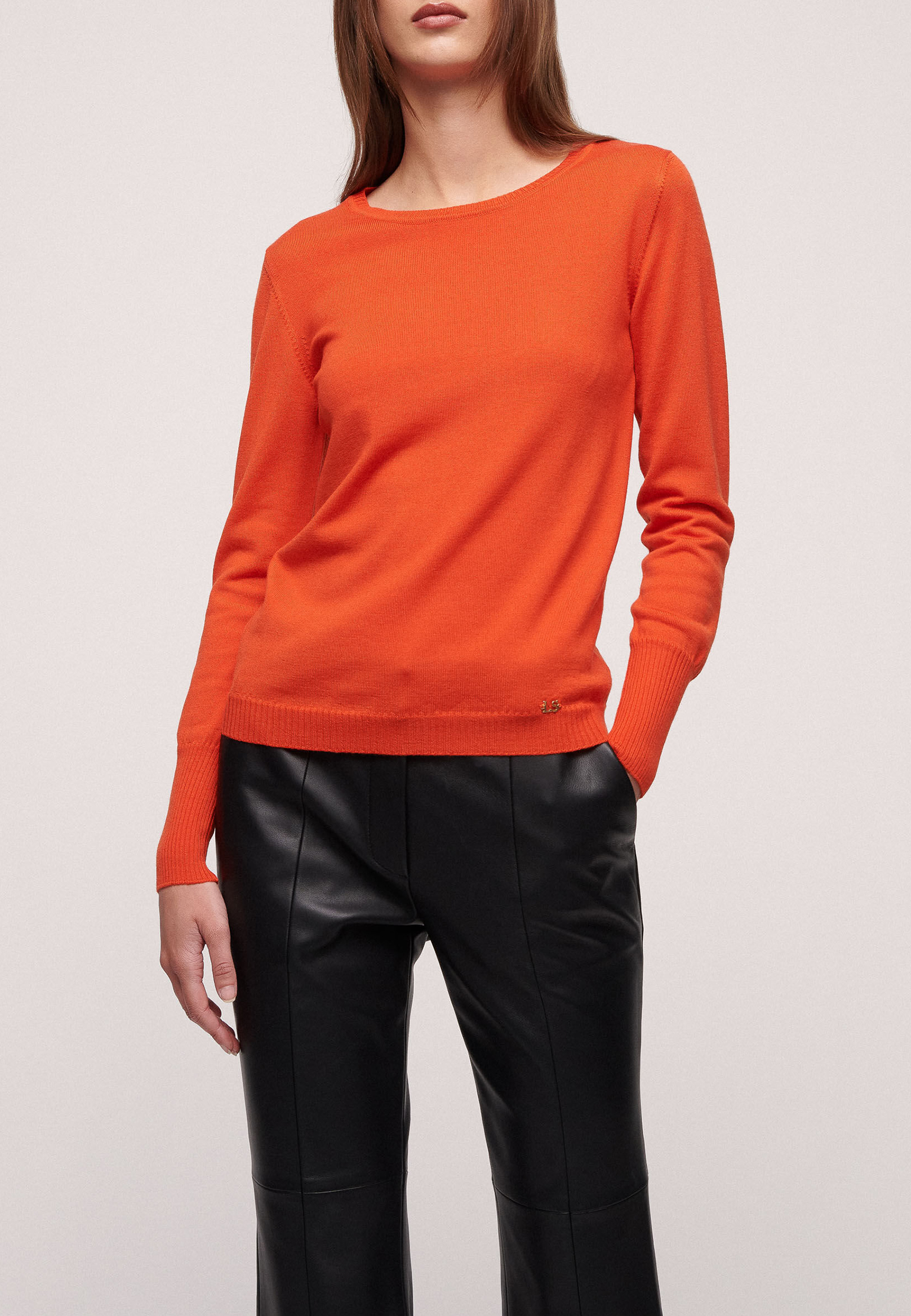 Пуловер LUISA SPAGNOLI оранжевого цвета