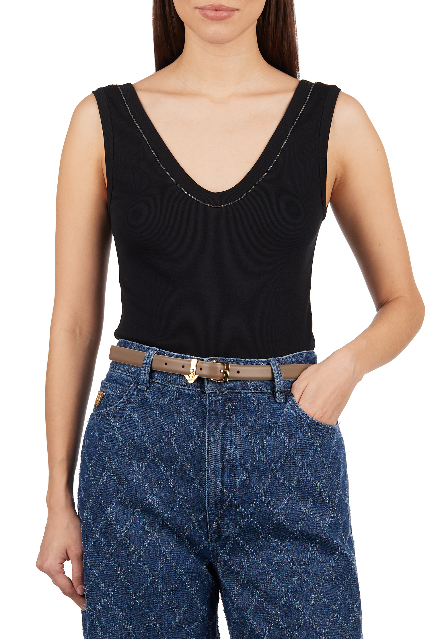 

Ремень EMPORIO ARMANI, Коричневый, Коричневый