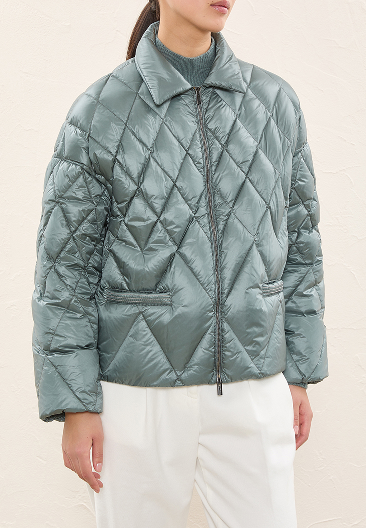 

Пуховик PESERICO, Зеленый, Зеленый