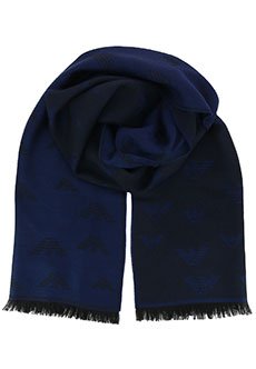 Синий шарф EMPORIO ARMANI