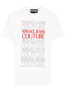 Белая футболка с логотипом VERSACE JEANS COUTURE