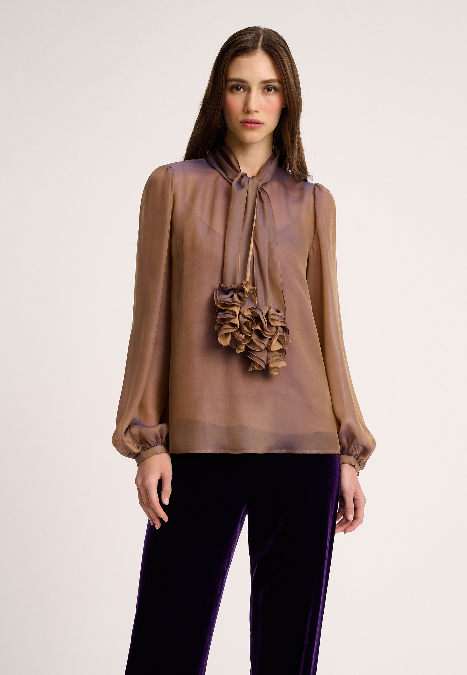 

Блуза LUISA SPAGNOLI, Коричневый, Коричневый