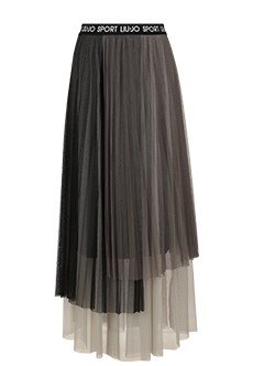 Асимметричная серая юбка из тюля LIU JO