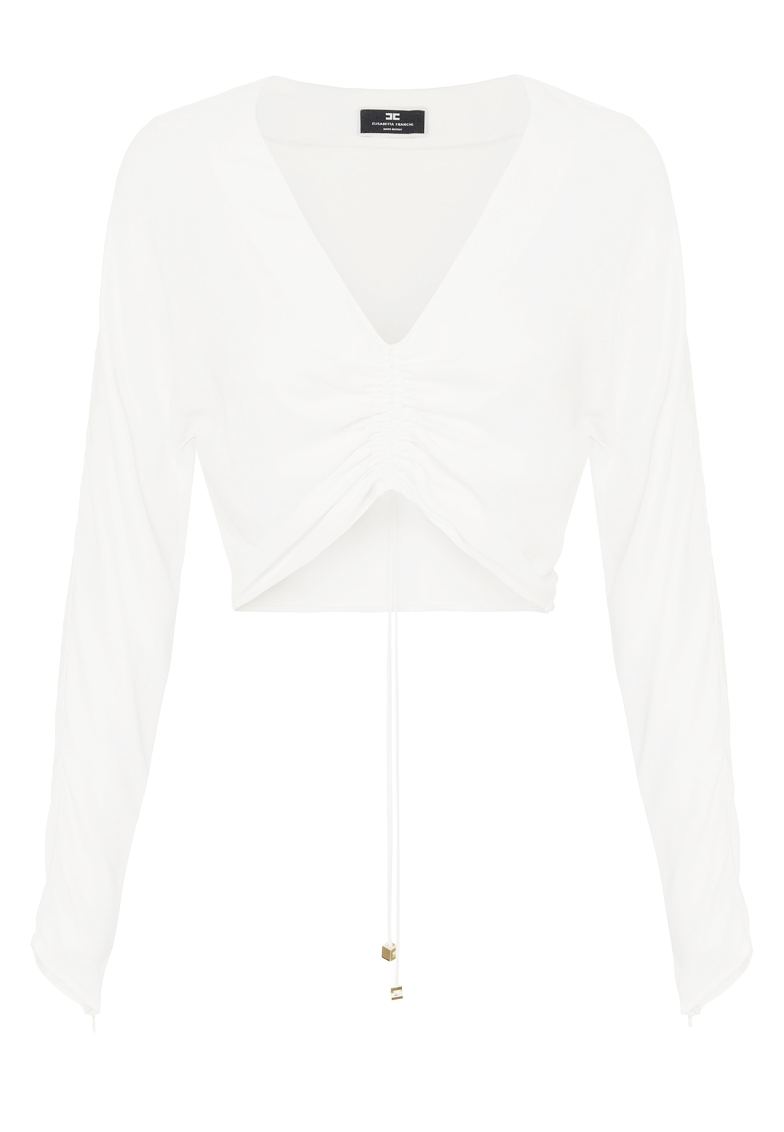 Блуза ELISABETTA FRANCHI Белый, размер 38