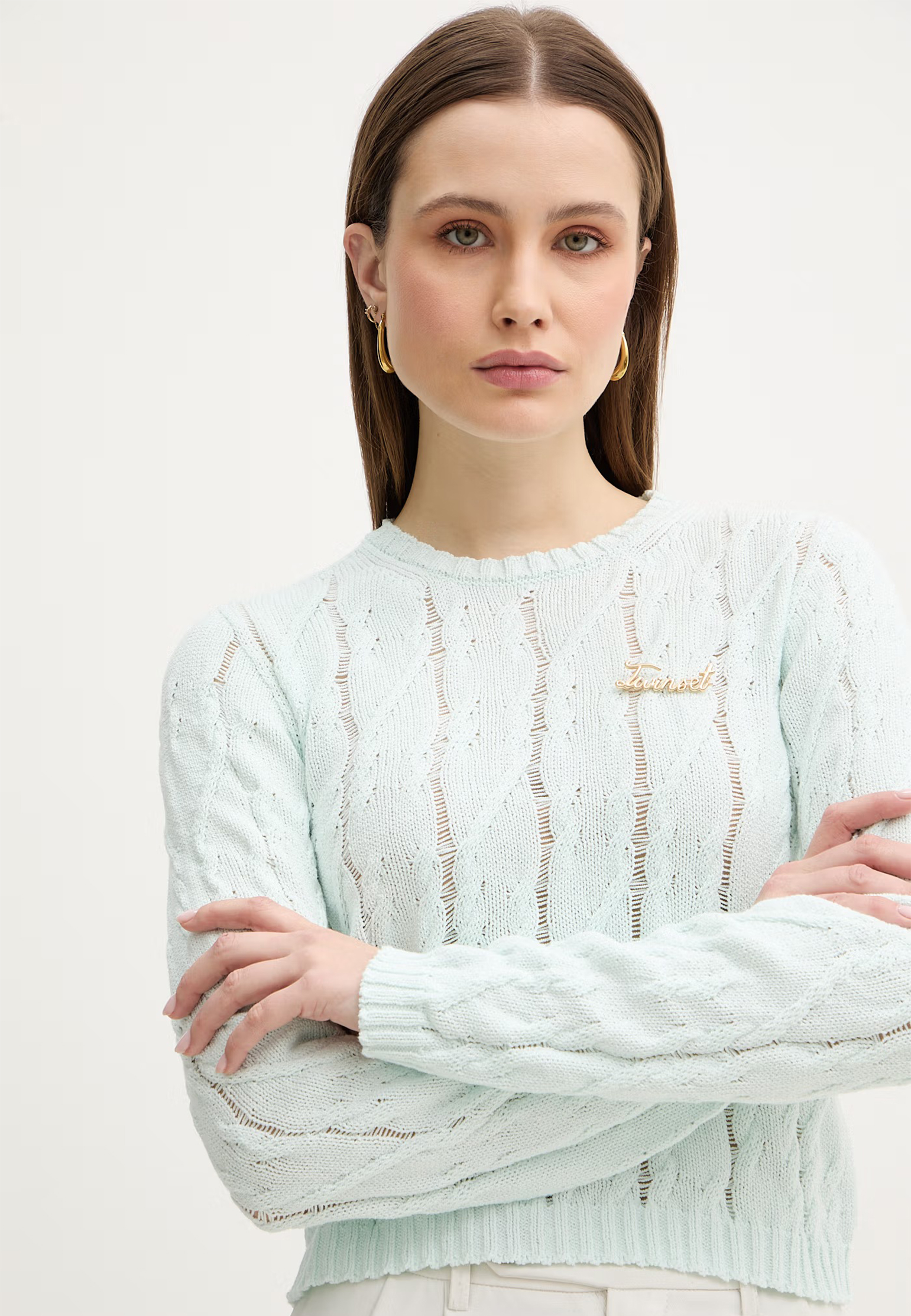 

Джемпер TWINSET Milano, Голубой, Голубой