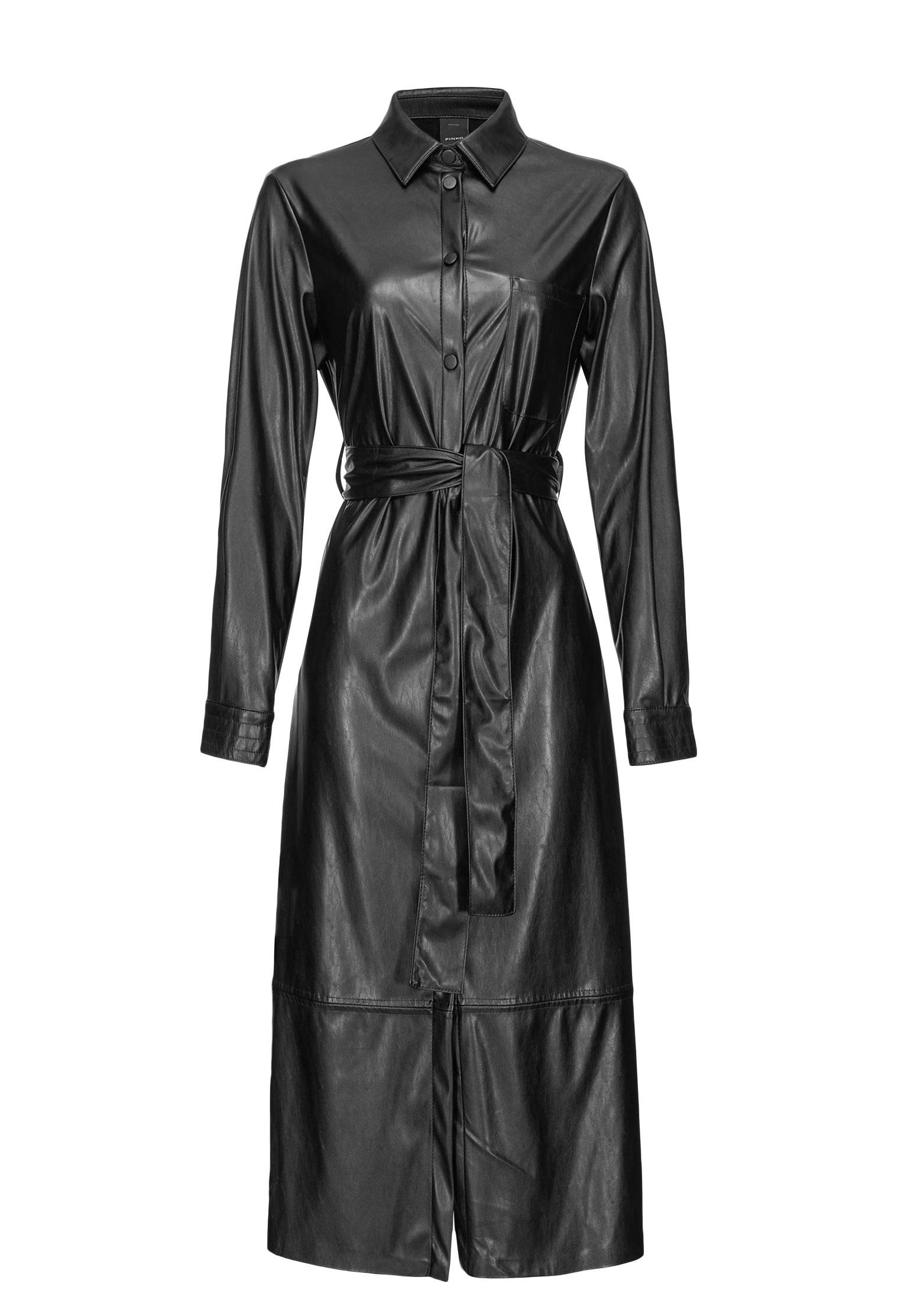Платье PINKO Черный, размер 42