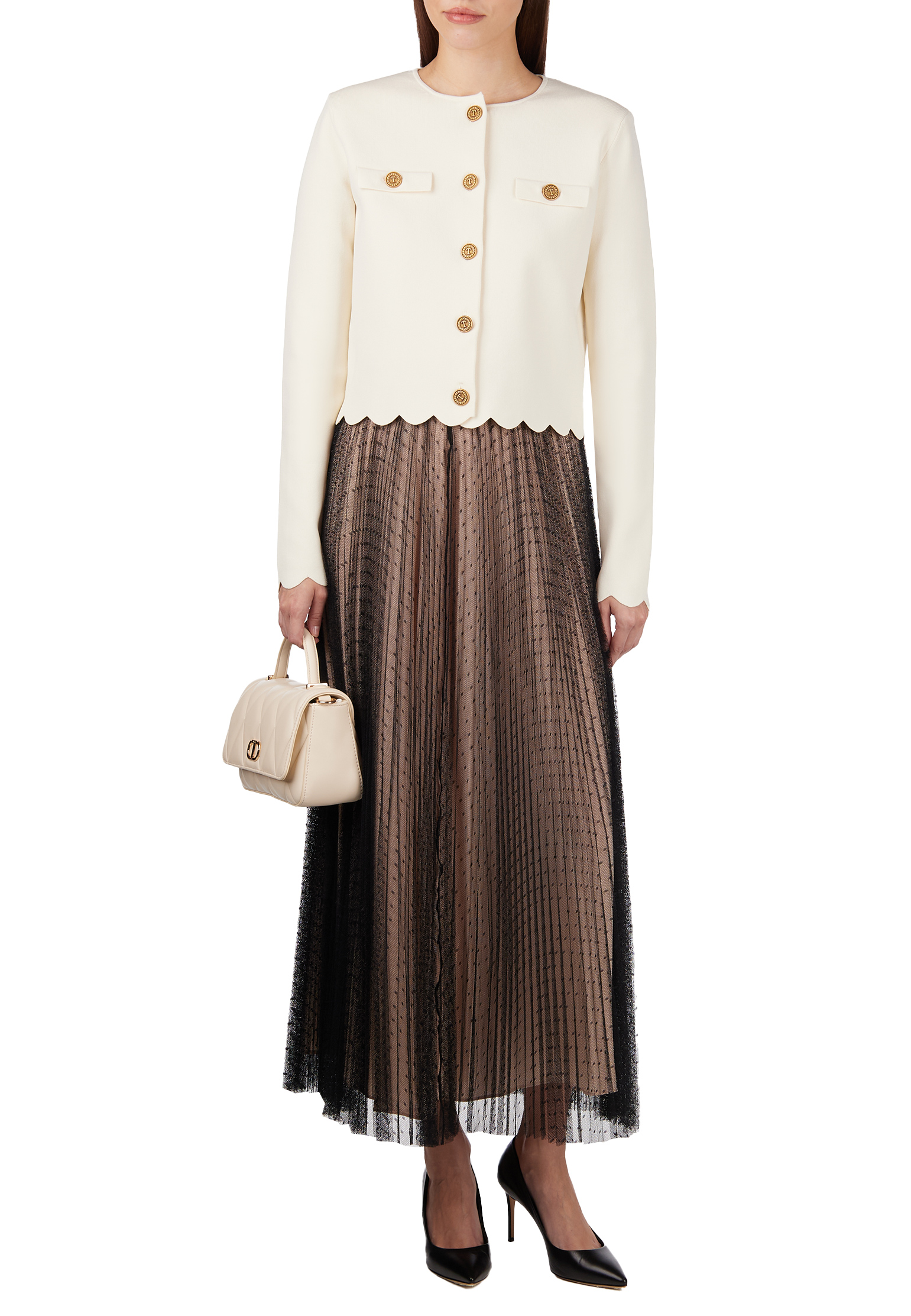 

Кардиган TWINSET Milano, Бежевый, Бежевый