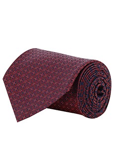 Красный галстук с узором STEFANO RICCI