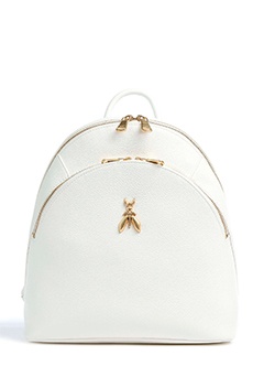 Белый рюкзак с золотым декором fly PATRIZIA PEPE