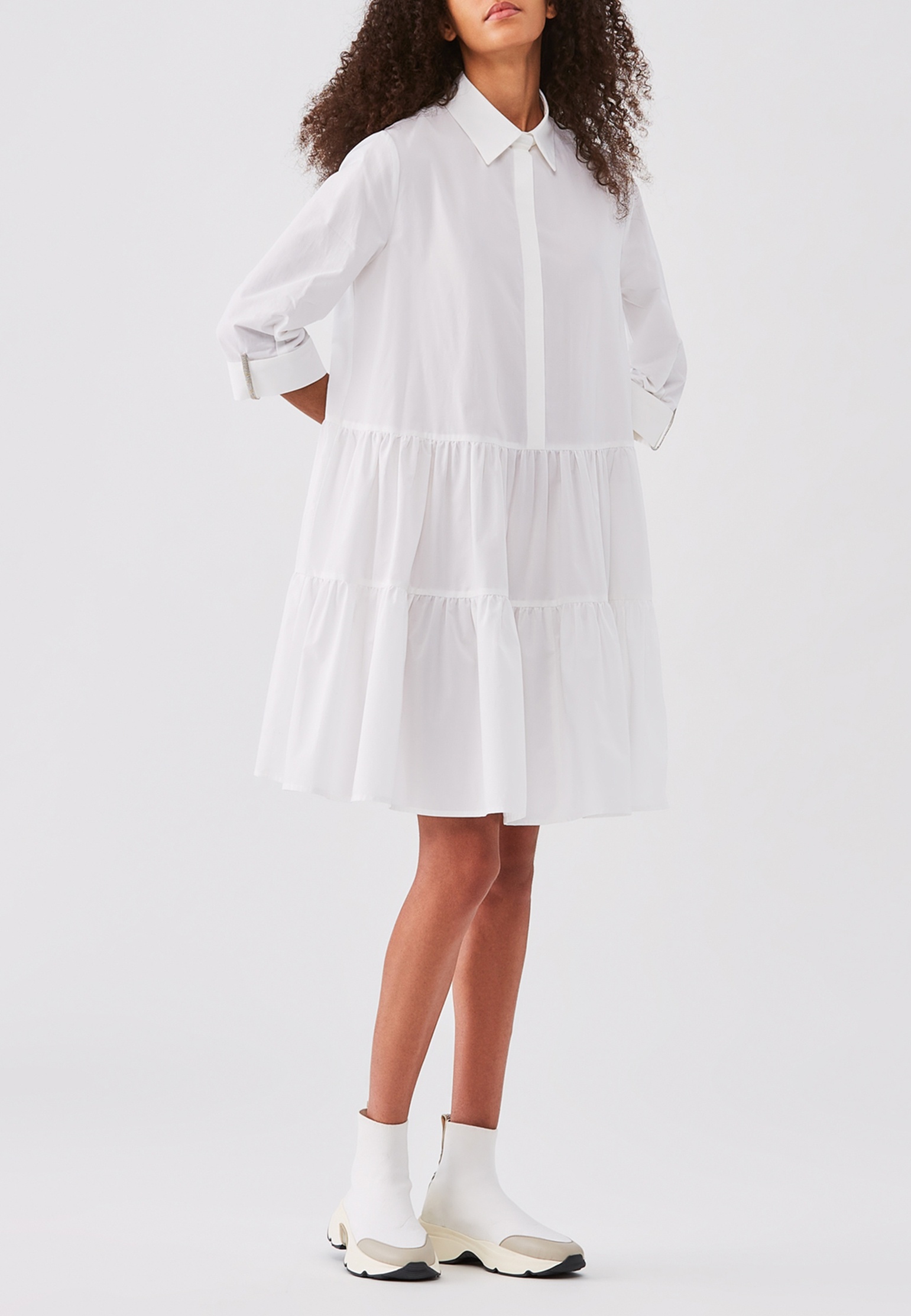 Платье FABIANA FILIPPI Белый, размер 44 143414 - фото 1