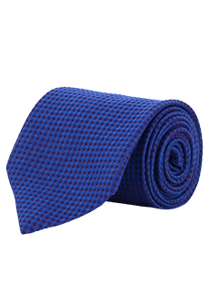 Синий шелковый галстук с геометрическим принтом STEFANO RICCI