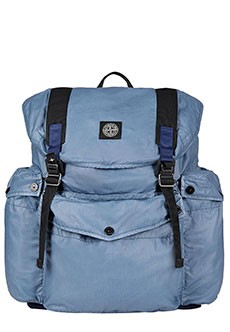 Синий рюкзак с логотипом STONE ISLAND