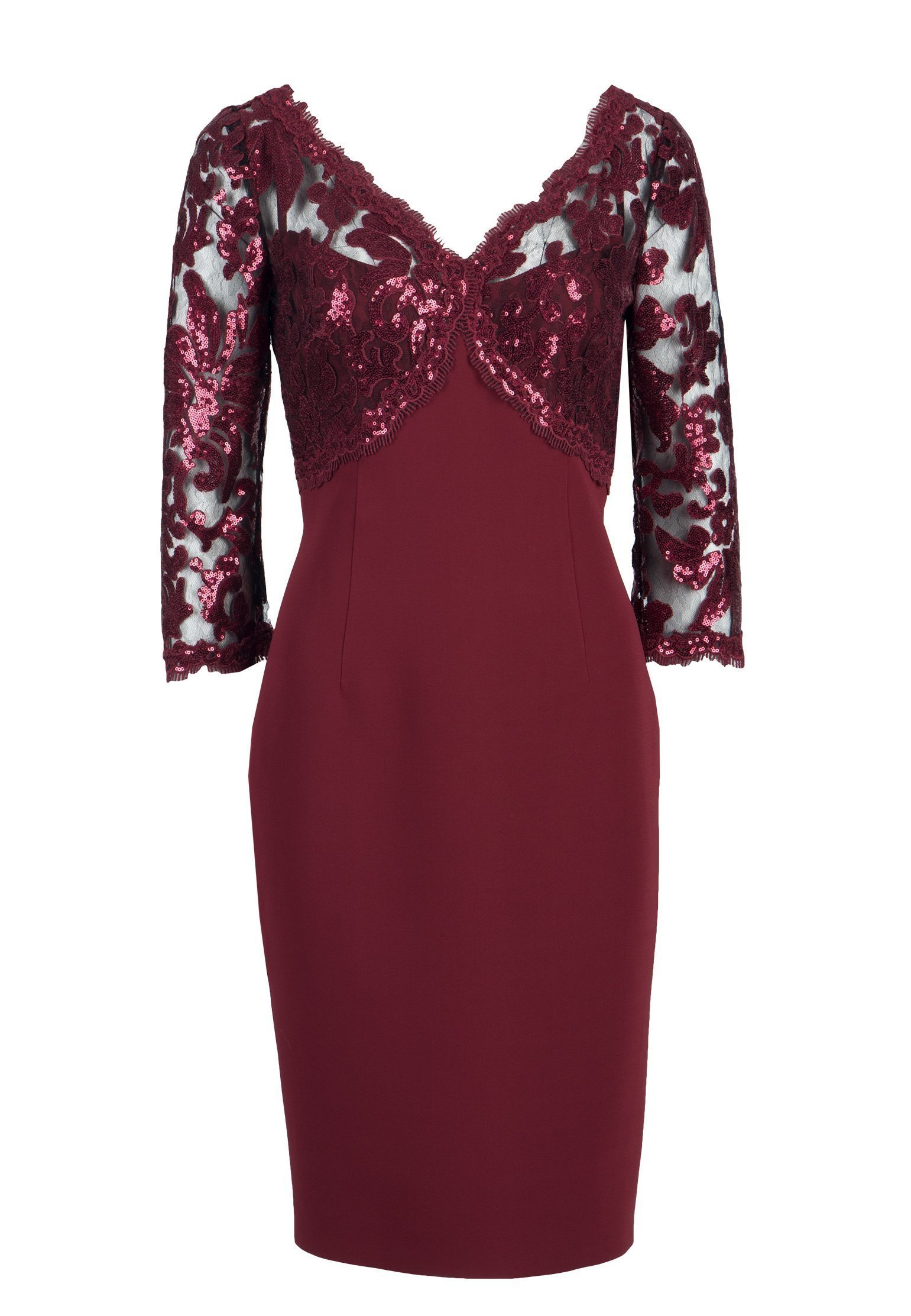Платье LUISA SPAGNOLI Бордовый, размер 46 94436 - фото 1