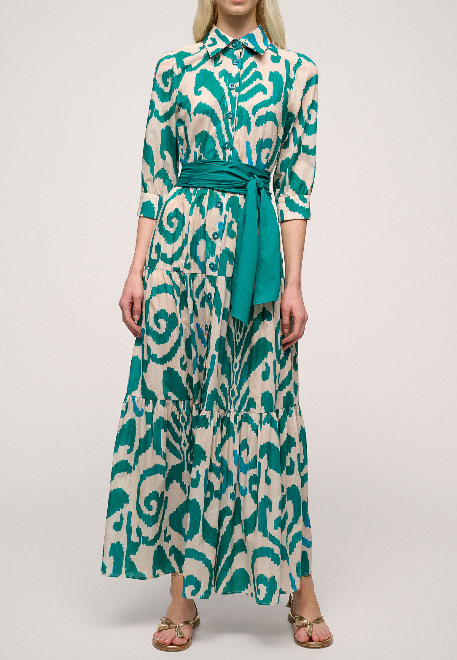 Платье LUISA SPAGNOLI Зеленый, размер L 175248 - фото 1
