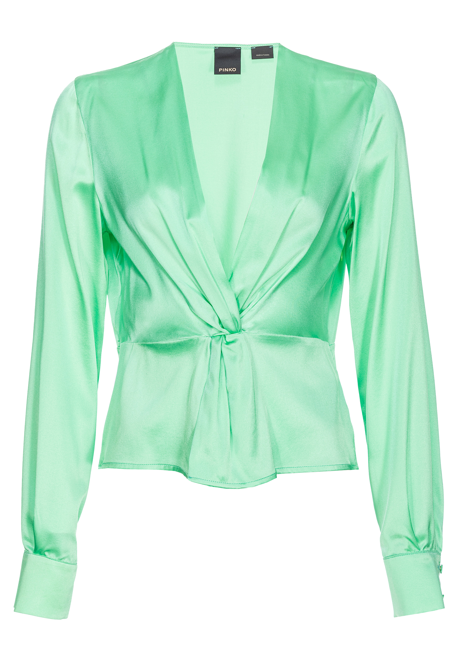 Блуза PINKO Зеленый, размер 40